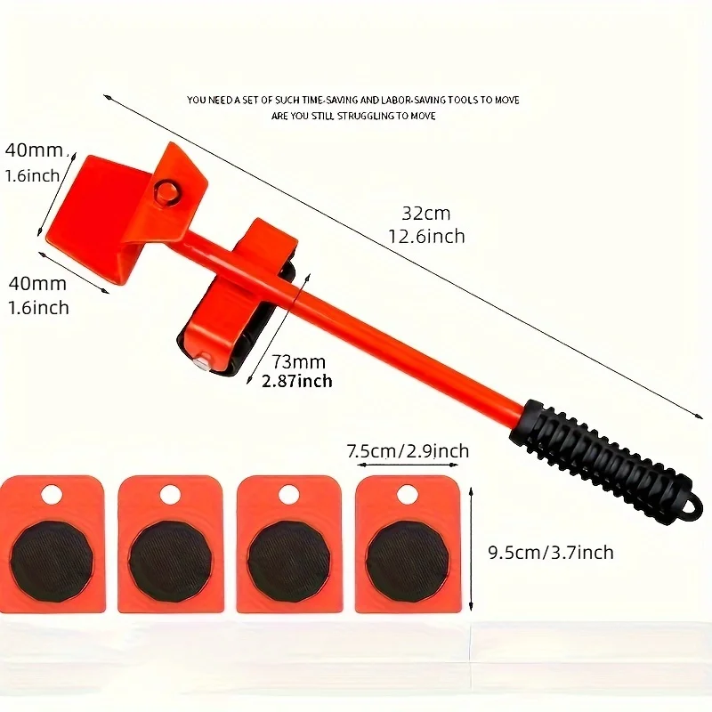 MoverPro 5-Piece Heavy Duty Furniture Lifter and Roller Set